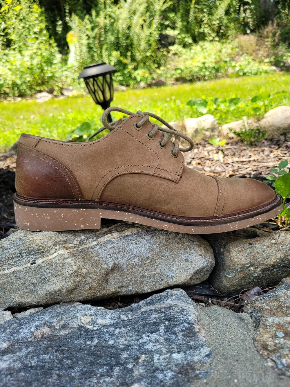 Crown Vintage Brown Leather Lace-Up Oxfords Mens 8.5